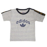 Newborn Boys Round Neck Half Sleeves T-Shirt - Light Grey, Kids, NB Boys Shirts And T-Shirts, Chase Value, Chase Value