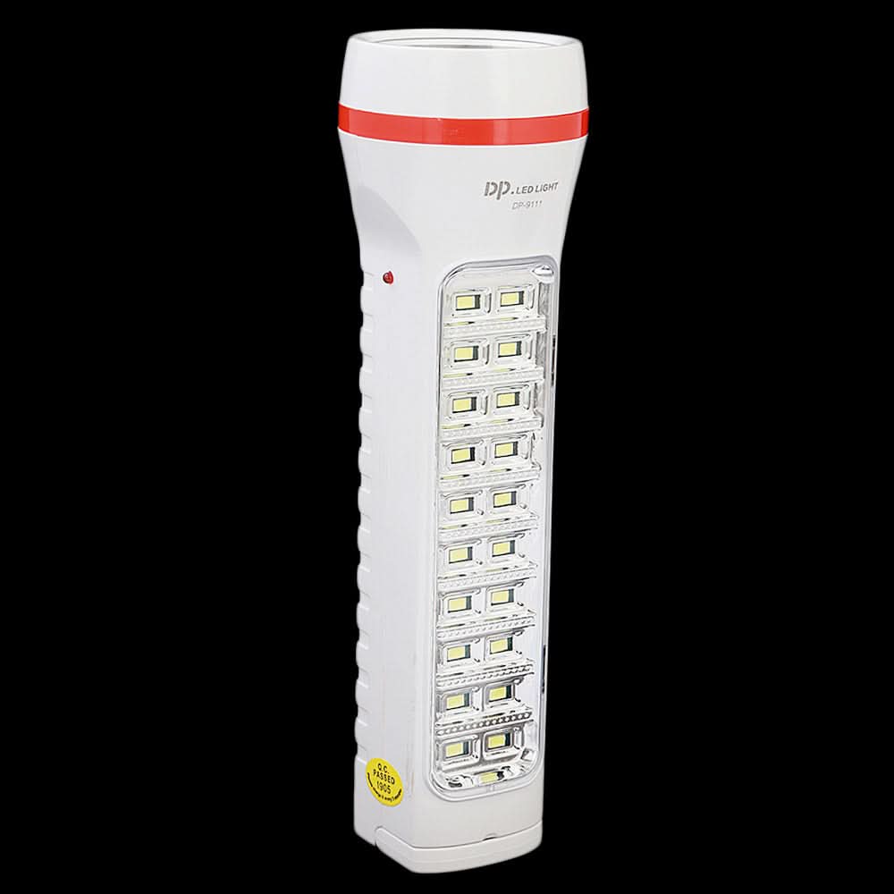 Rechargeable LED Torch Light (DP-9111) - White, Home & Lifestyle, Emergency Lights & Torch, Chase Value, Chase Value