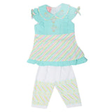 Newborn Girls Half Sleeves Suit - Cyan, Kids, Newborn Girls Sets And Suits, Chase Value, Chase Value