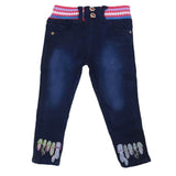 Girls Stretchable Denim Pant - Dark Blue, Kids, Pants And Capri, Chase Value, Chase Value