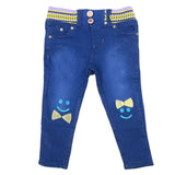 Girls Stretchable Denim Pant - Blue, Kids, Pants And Capri, Chase Value, Chase Value