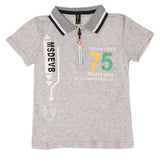 Boys Half Sleeves Polo T-Shirt - Light Grey, Boys T-Shirts, Chase Value, Chase Value