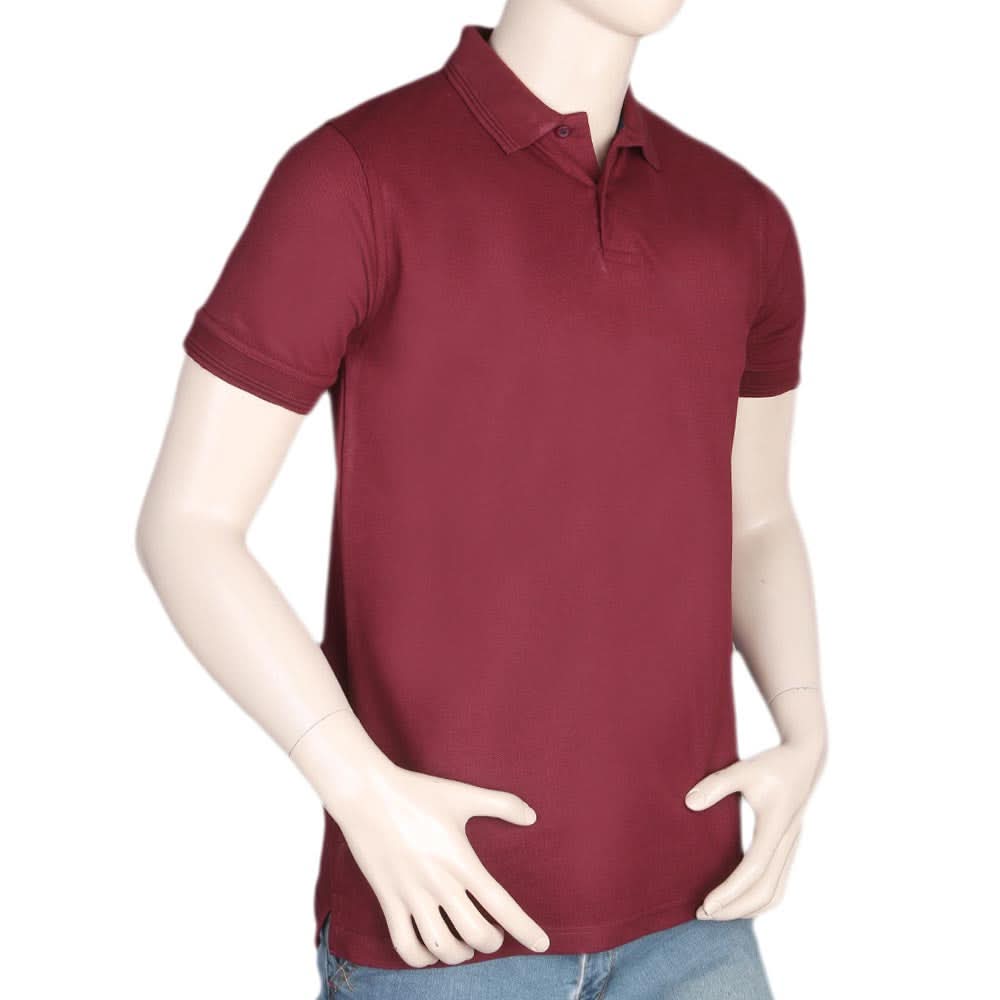 Men's Half Sleeves Polo T-Shirt - Maroon, Men, T-Shirts And Polos, Chase Value, Chase Value