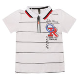 Boys Half Sleeves Polo T-Shirt - White, Boys T-Shirts, Chase Value, Chase Value