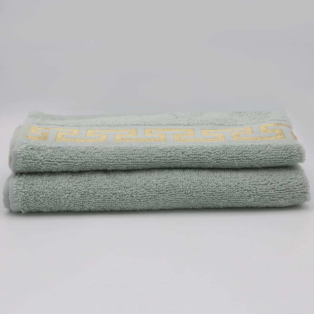 Face Towel Greek Border 50x100 - Sea Green, Home & Lifestyle, Face Towels, Chase Value, Chase Value