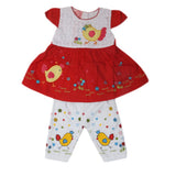 Newborn Girls Half Sleeves Suit - Red, Kids, NB Girls Sets And Suits, Chase Value, Chase Value