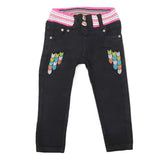 Girls Stretchable Denim Pant - Black, Kids, Pants And Capri, Chase Value, Chase Value