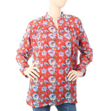 Women's Printed Lace Top - Red, Women, T-Shirts And Tops, Chase Value, Chase Value