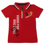 Boys Half Sleeves Polo T-Shirt - Maroon, Boys T-Shirts, Chase Value, Chase Value