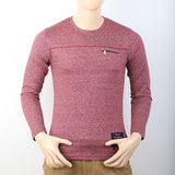 Men's Full Sleeves Round Neck T-Shirt - Maroon, Men, T-Shirts And Polos, Chase Value, Chase Value