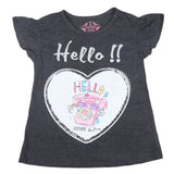 Girls Half Sleeves T-Shirt - Dark Grey, Kids, Girls T-Shirts, Chase Value, Chase Value