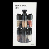 Spice Jar 12 Pcs Set - Black, Home & Lifestyle, Storage Boxes, Chase Value, Chase Value