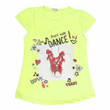 Girls Half Sleeves T-Shirt 8496 - Yellow, Kids, Girls T-Shirts, Chase Value, Chase Value