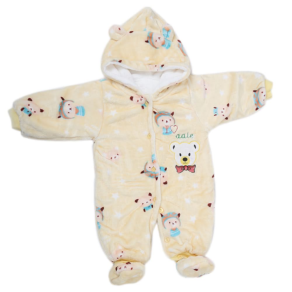 Newborn Full Sleeves Unisex Romper JA01 - Yellow, Kids, NB Boys Rompers, Kids, NB Girls Rompers, Chase Value, Chase Value