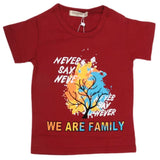 Boys Half Sleeves T-Shirt - Maroon, Kids, Boys T-Shirts, Chase Value, Chase Value