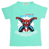 Boys Half Sleeves T-Shirt - Cyan, Kids, Boys T-Shirts, Chase Value, Chase Value