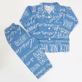 Boys Full Sleeves Night Suit - Steel Blue, Kids, Boys Sets And Suits, Chase Value, Chase Value