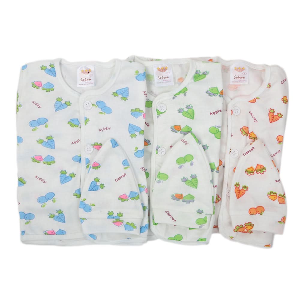 Newborn 3 Piece Jhabla Suit - Multi, Kids, NB Boys Sets And Suits, Kids, NB Girls Sets And Suits, Chase Value, Chase Value