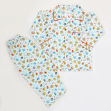 Boys Full Sleeves Night Suit - Cyan, Kids, Boys Sets And Suits, Chase Value, Chase Value