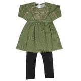 Girls Full Sleeves Suit - Green, Girls Suits, Chase Value, Chase Value