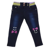 Girls Stretchable Denim Pant - Dark Blue, Kids, Pants And Capri, Chase Value, Chase Value