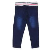 Girls Denim Embroidered Pant - Dark Blue, Kids, Pants And Capri, Chase Value, Chase Value