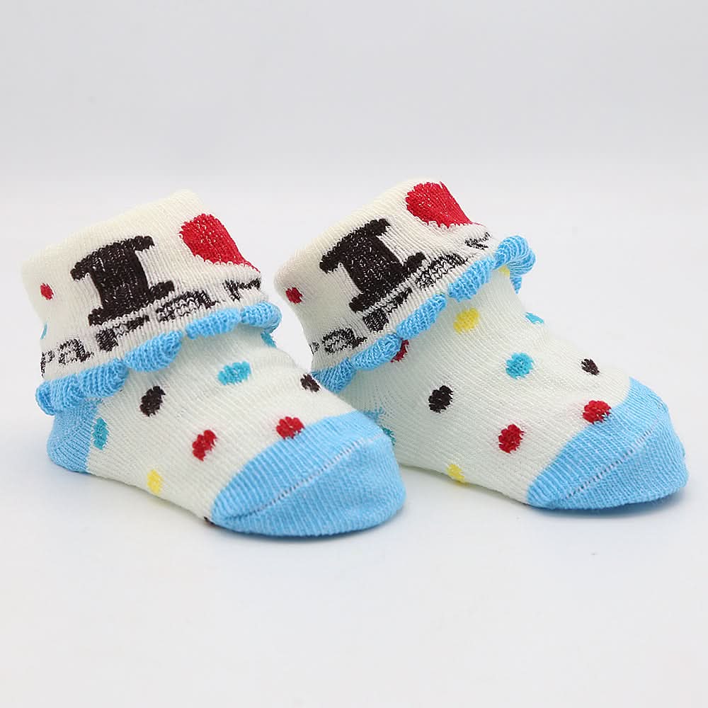 Newborn Booties (RA601) - Blue, Kids, NB Shoes And Socks, Chase Value, Chase Value