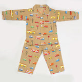 Boys Full Sleeves Night Suit - Brown, Kids, Boys Sets And Suits, Chase Value, Chase Value