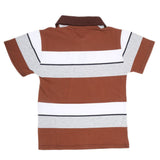 Boys Yarn Dyed T-Shirt - Brown, Kids, Boys T-Shirts, Chase Value, Chase Value