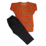 Girls Printed Shalwar Suit - Orange, Kids, Girls Sets And Suits, Chase Value, Chase Value