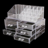 Acrylic Cosmetic Makeup Organizer Storage Box - White, Home & Lifestyle, Storage Boxes, Chase Value, Chase Value