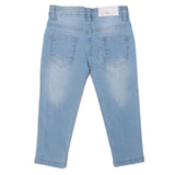 Girls Embroidered Denim Pant - Light Blue, Kids, Pants And Capri, Chase Value, Chase Value