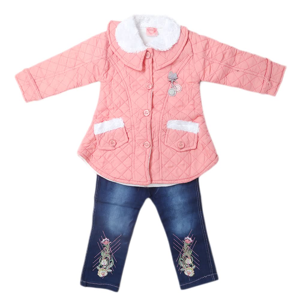 Girls Full Sleeves Tights Suits - Pink, Kids, Girls Sets And Suits, Chase Value, Chase Value