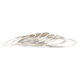 Women's Bangles 12 Pcs - Silver - test-store-for-chase-value
