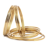 Girl's Bangles 12 Pcs - Golden - test-store-for-chase-value