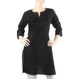 Women's Basic Plain Kurti - Black, Women, Ready Kurtis, Chase Value, Chase Value