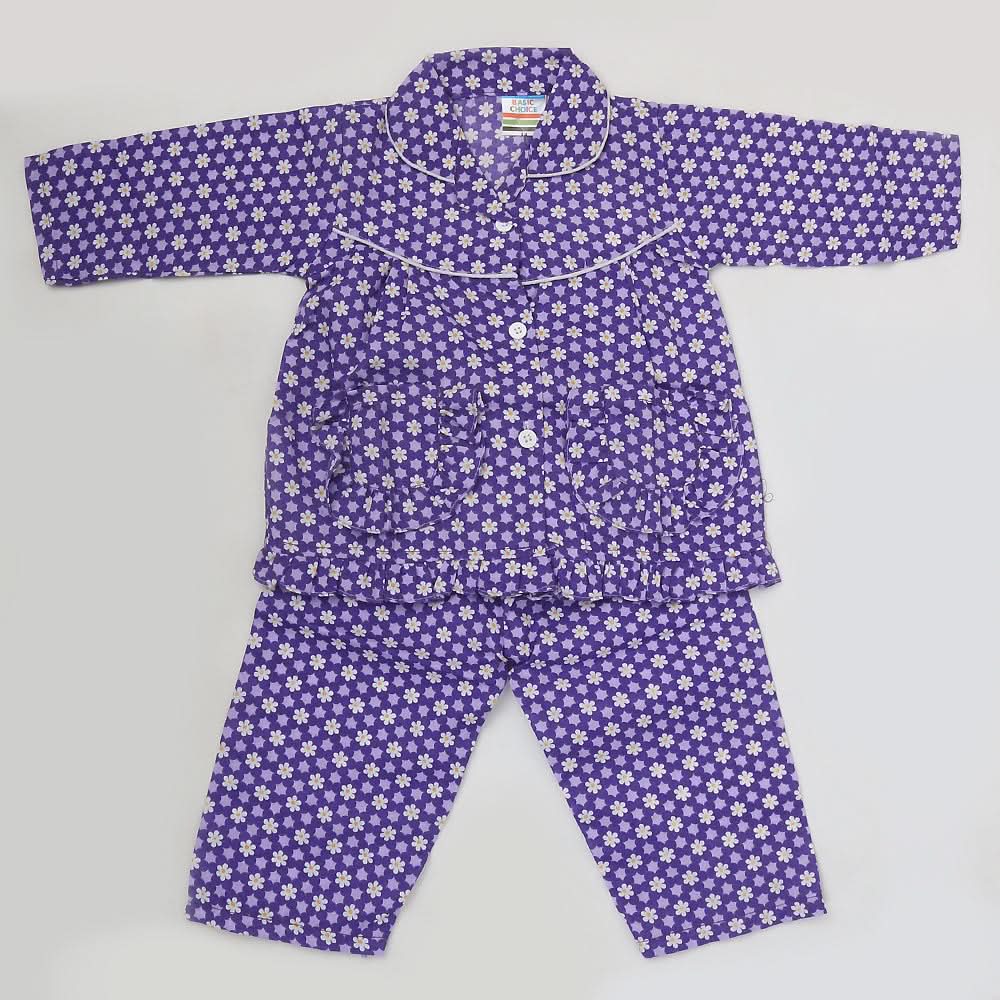 Girls Full Sleeves Night Suit - Purple, Kids, Girls Sets And Suits, Chase Value, Chase Value