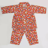 Girls Full Sleeves Night Suit - Orange, Kids, Girls Sets And Suits, Chase Value, Chase Value