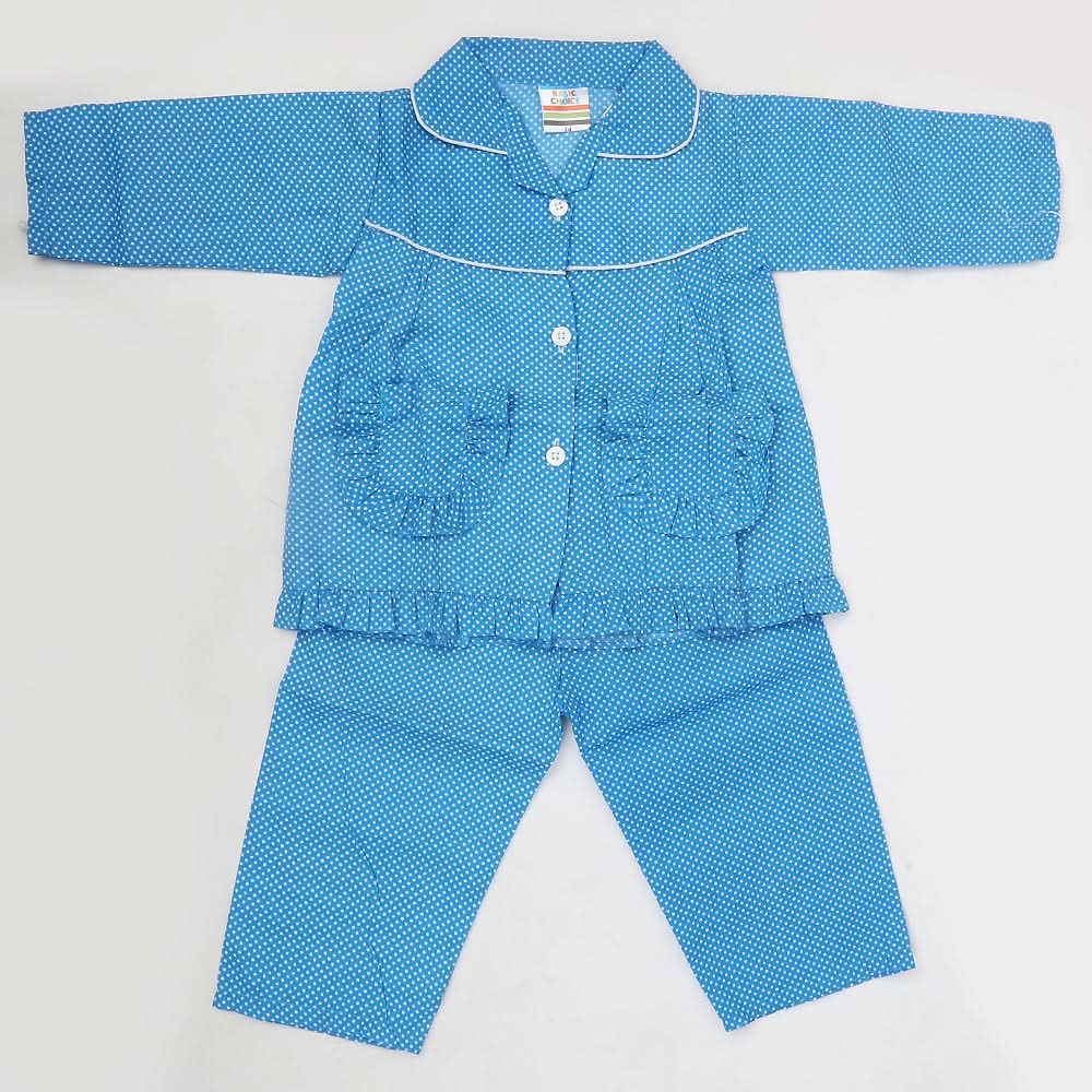 Girls Full Sleeves Night Suit - Blue, Kids, Girls Sets And Suits, Chase Value, Chase Value