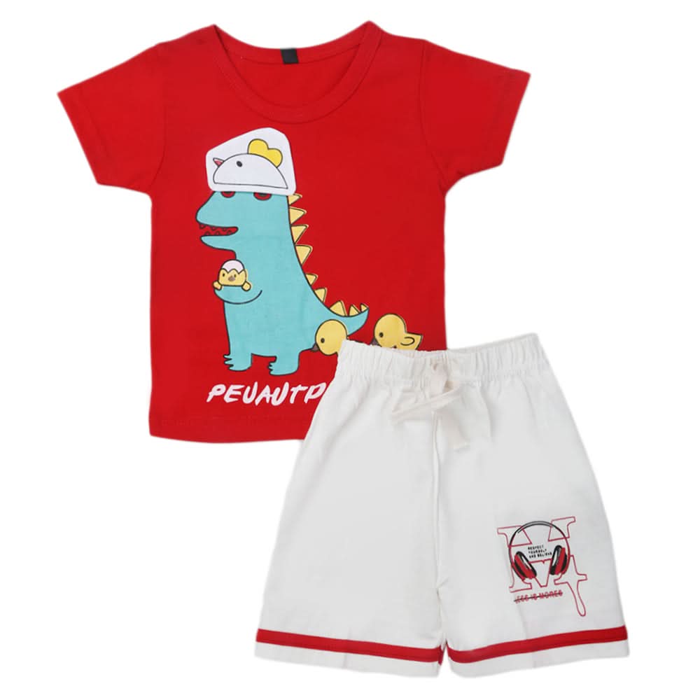 Boys Half Sleeves Suit - Red, Kids, Boys Sets And Suits, Chase Value, Chase Value