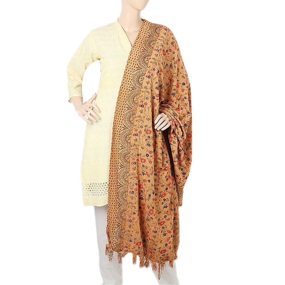 Women Velvet Print Peoar Shawl - Multi - M, Women, Shawls And Scarves, Chase Value, Chase Value