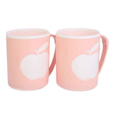 Fancy Mug 2 Pieces - Peach, Home & Lifestyle, Glassware & Drinkware, Chase Value, Chase Value