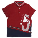 Boys Half Sleeves Round Neck T-Shirt - Maroon, Kids, Boys T-Shirts, Chase Value, Chase Value