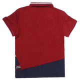 Boys Half Sleeves Round Neck T-Shirt - Maroon, Kids, Boys T-Shirts, Chase Value, Chase Value