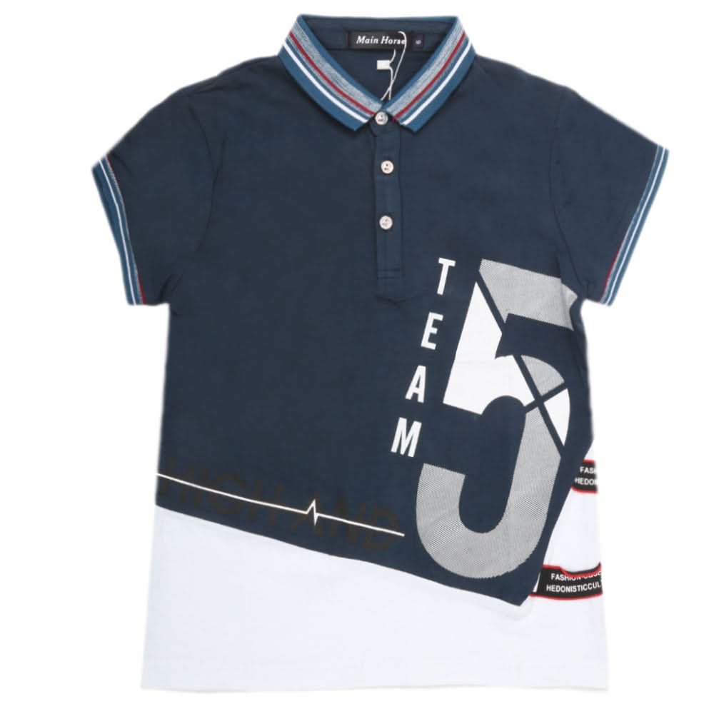 Boys Half Sleeves Round Neck T-Shirt - Steel Blue, Kids, Boys T-Shirts, Chase Value, Chase Value
