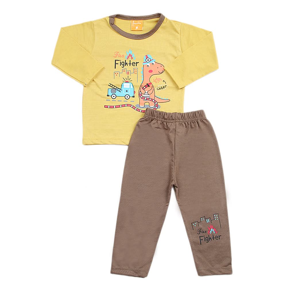 Boys Full Sleeves Suit - Mustard, Kids, Boys Sets And Suits, Chase Value, Chase Value