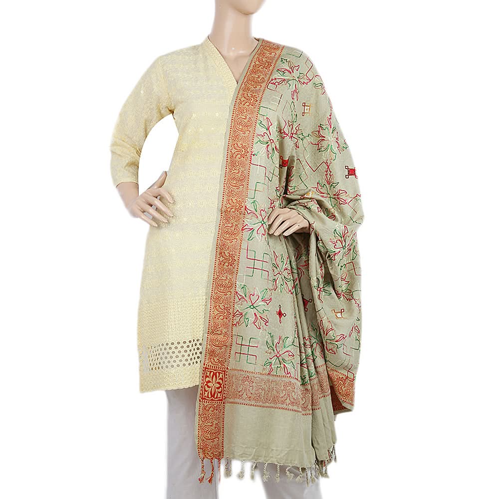 Women's Bata Embroidered Shawl - G, Women, Shawls And Scarves, Chase Value, Chase Value