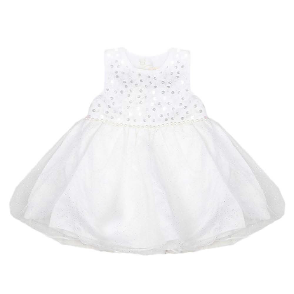 Newborn Girls Frock - White, Kids, NB Girls Frocks, Chase Value, Chase Value