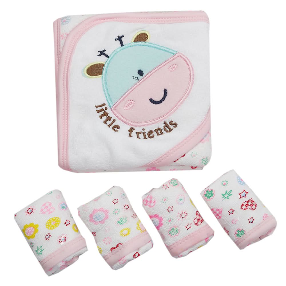 Newborn Wrapping Sheet With 4 Fcae Towel - Baby Pink, Kids, Wrapping Sheets, Chase Value, Chase Value