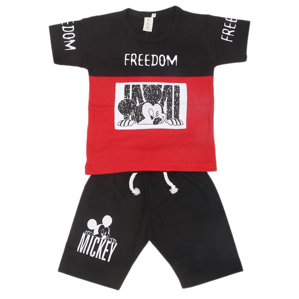 Boys Half Sleeves Suit - Red, Kids, Boys Sets And Suits, Chase Value, Chase Value